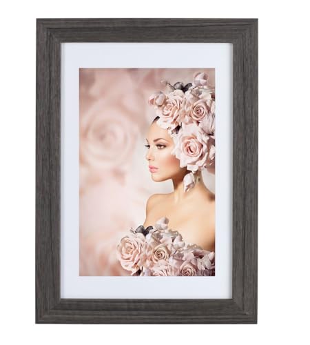 IDEAL TREND Bilderrahmen Holz Rahmen Plexi Acryl Collage Wanddeko Poster quadratisch S215: Farbe: Grau | Format: 20x30 von IDEAL TREND