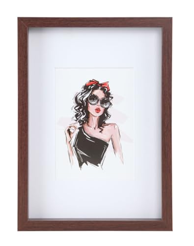 IDEAL TREND Brasil Holz Bilderrahmen Bilder Foto Rahmen Fotorahmen Wanddeko Collage Poster HR-15: Farbe: Nuss | Format: 10x15 von IDEAL TREND