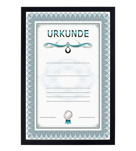 IDEAL TREND Holz Dokument Bilderrahmen Urkunde Diplom Foto Rahmen Plexi S111 Poster: Farbe: Schwarz | Format: 21x29,7 A4 von IDEAL TREND
