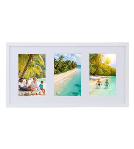 IDEAL TREND Multiframe Collage Bilderrahmen Holz Fotos Massivholz Bilderrahmen mit Passepartout & bruchsicherem Kunststoffglas Quer & Hochformat Wandrahmen S111: Farbe: Weiß | Format: 3x 13x18 V IDEAL TREND Multiframe Collage Bilderrahmen Holz Fotos Massivholz Bilderrahmen mit Passepartout & bruchsicherem Kunststoffglas Quer & Hochformat Wandrahmen S111: Farbe: Weiß | Format: 3x 13x18 V von IDEAL TREND