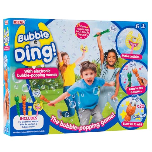 IDEAL Bubble Ding! Das Bubble Bursting-Spiel | Kinderspiele | Spiele im Freien | Für 1-2 Spieler | Ab 3 Jahren IDEAL Bubble Ding! Das Bubble Bursting-Spiel | Kinderspiele | Spiele im Freien | Für 1-2 Spieler | Ab 3 Jahren von IDEAL