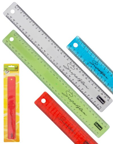 4x Superflex-Lineal 30cm biegsam bruchsicher/Farbe: 1x gelb, klar, türkis, rot 4x Superflex-Lineal 30cm biegsam bruchsicher/Farbe: 1x gelb, klar, türkis, rot von IDENA