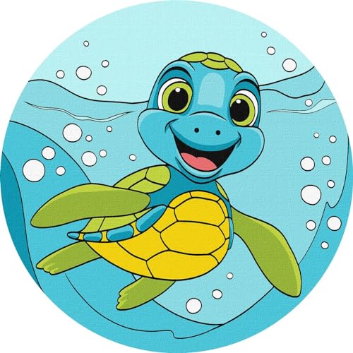 IDEYKA Bezaubernde Schildkröte - Malen nach Zahlen für Kinder, einfaches Acryl-Malen nach Zahlen für Kinder, malen nach zahlen erwachsene mit rahmen,DIY-Malen nach Zahlen als Geschenk, d19cm IDEYKA Bezaubernde Schildkröte - Malen nach Zahlen für Kinder, einfaches Acryl-Malen nach Zahlen für Kinder, malen nach zahlen erwachsene mit rahmen,DIY-Malen nach Zahlen als Geschenk, d19cm von IDEYKA