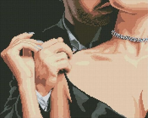 IDEYKA Diamond Painting - Eine sanfte Berührung mit holografischen Strasssteinen (AB) 40х50 cm,Diamant-Kunst-Malsets für Erwachsene .DIY-Bastelsets von IDEYKA