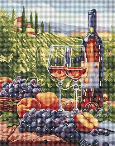 IDEYKA Diamond Painting - Obstwein ©art_selena_ua, 40х50cm, Diamant-Kunst-Malsets für Erwachsene, DIY-Bastelsets von IDEYKA