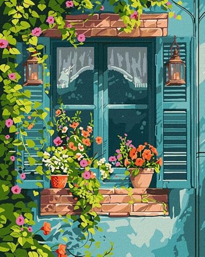 IDEYKA Ein Haus im Garten - Malen nach Zahlen für Erwachsene, einfaches Acryl-Malen nach Zahlen für Erwachsene, malen nach zahlen erwachsene mit rahmen,DIY-Malen nach Zahlen als Geschenk, 40х50cm IDEYKA Ein Haus im Garten - Malen nach Zahlen für Erwachsene, einfaches Acryl-Malen nach Zahlen für Erwachsene, malen nach zahlen erwachsene mit rahmen,DIY-Malen nach Zahlen als Geschenk, 40х50cm von IDEYKA