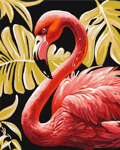 IDEYKA Eleganter Flamingo mit metallischen Farben Extra - Malen nach Zahlen für Erwachsene, einfaches Acryl-Malen nach Zahlen, malen nach zahlen erwachsene mit rahmen,DIY-als Geschenk, 40х50cm IDEYKA Eleganter Flamingo mit metallischen Farben Extra - Malen nach Zahlen für Erwachsene, einfaches Acryl-Malen nach Zahlen, malen nach zahlen erwachsene mit rahmen,DIY-als Geschenk, 40х50cm von IDEYKA