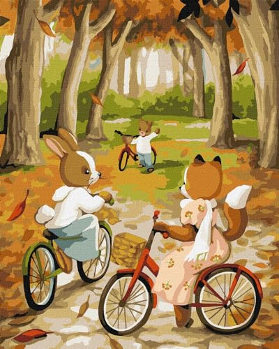IDEYKA Herbstliche Fahrradtour - Malen nach Zahlen für Erwachsene, einfaches Acryl-Malen nach Zahlen für Erwachsene, malen nach zahlen erwachsene mit rahmen,DIY-als Geschenk, 40х50cm IDEYKA Herbstliche Fahrradtour - Malen nach Zahlen für Erwachsene, einfaches Acryl-Malen nach Zahlen für Erwachsene, malen nach zahlen erwachsene mit rahmen,DIY-als Geschenk, 40х50cm von IDEYKA