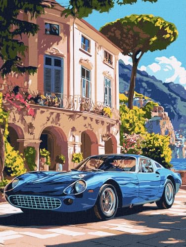 IDEYKA Malen nach Zahlen - Italienische Klassiker ©art_selena_ua Malen nach Zahlen für Erwachsene, einfaches Acryl-Malen nach Zahlen für Erwachsene, mit rahmen, DIY als Geschenk, 30x40 cm von IDEYKA
