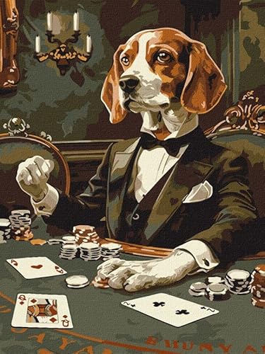 IDEYKA Spielender Beagle - Malen nach Zahlen für Erwachsene, einfaches Acryl-Malen nach Zahlen für Erwachsene, malen nach zahlen erwachsene mit rahmen,DIY-Malen nach Zahlen als Geschenk, 30х40cm IDEYKA Spielender Beagle - Malen nach Zahlen für Erwachsene, einfaches Acryl-Malen nach Zahlen für Erwachsene, malen nach zahlen erwachsene mit rahmen,DIY-Malen nach Zahlen als Geschenk, 30х40cm von IDEYKA