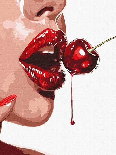 IDEYKA Süße Kirsche - Malen nach Zahlen für Erwachsene, einfaches Acryl-Malen nach Zahlen für Erwachsene, malen nach zahlen erwachsene mit rahmen,DIY-Malen nach Zahlen als Geschenk, 30х40cm IDEYKA Süße Kirsche - Malen nach Zahlen für Erwachsene, einfaches Acryl-Malen nach Zahlen für Erwachsene, malen nach zahlen erwachsene mit rahmen,DIY-Malen nach Zahlen als Geschenk, 30х40cm von IDEYKA