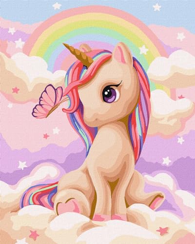IDEYKA Wißbegieriger Einhorn - Malen nach Zahlen für Kinder, einfaches Acryl-Malen nach Zahlen für Kinder, malen nach zahlen erwachsene mit rahmen,DIY-Malen nach Zahlen als Geschenk, 40х50cm IDEYKA Wißbegieriger Einhorn - Malen nach Zahlen für Kinder, einfaches Acryl-Malen nach Zahlen für Kinder, malen nach zahlen erwachsene mit rahmen,DIY-Malen nach Zahlen als Geschenk, 40х50cm von IDEYKA