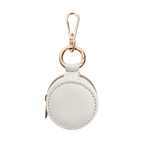 IDIDG Tragbarer Reise-Ring-Organizer mit Schlüsselanhänger, leichte Ringhalter, Aufbewahrungstasche, Schmuckhalter, Mini-Schmuck-Reiseetui, Schmuckschatulle, Schlüsselanhänger, Behälter (weiß) von IDIDG