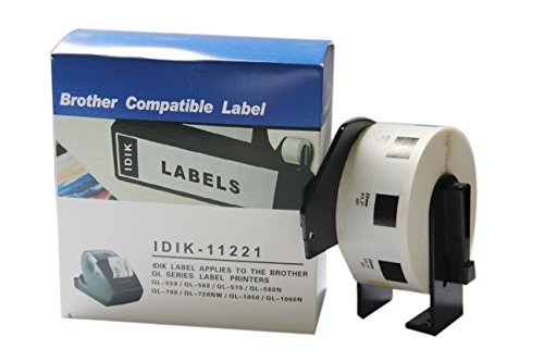 IDIK Kompatibel DK-11221 Label 23mm * 23mm 1000Pcs Kompatibel für Brother Label Drucker QL-700/720 weiß Papier DK-1221 von IDIK