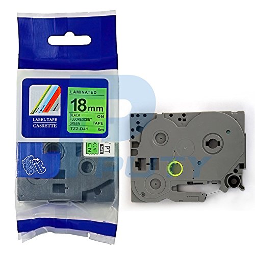 IDIK Kompatibel Schwarz auf Grippe. Grün TZe-D41 TZ-D41 18mm laminiert label bänder für Ptouch label drucker von IDIK