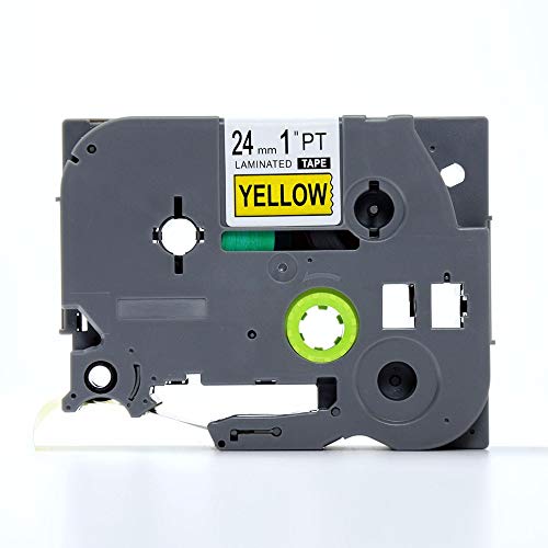 IDIK P-Touch Etikettenband für Brother TZe-651, Schwarz auf Gelb, 24 mm x 8 m von IDIK