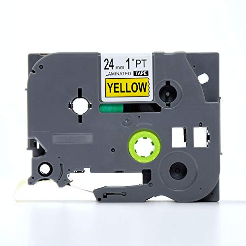 IDIK Kompatibles Brother TZe-651 P-Touch-Etikettenband, Schwarz auf Gelb, TZe651, TZ651, 24 mm x 8 m von IDIK