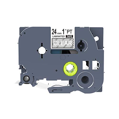 IDIK 1PK Weiß auf Klar Standard Laminiertes Etikettenband Kompatibel für Brother P-Touch TZe-155 TZe155 TZe155(24mm x 8m) IDIK 1PK Weiß auf Klar Standard Laminiertes Etikettenband Kompatibel für Brother P-Touch TZe-155 TZe155 TZe155(24mm x 8m) von IDIK