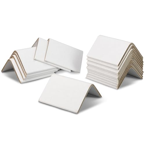 IDL Packaging Kantenschutz aus Karton 5,1 x 5,1 x 7,6 cm, 50 Stück, Weiß, 0,3 cm dick - V-Board Kantenschutz für Paletten - Regelmäßige Kartonecken für den Versand - Nachhaltige Verpackung von IDL Packaging
