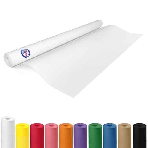 IDL Packaging Weiße Papierrolle, 91,4 x 3048 cm, Kraftpapierrolle, 22,7 kg Dicke, weißes Geschenkpapier für Verpackung, Umzug, Versand und Handwerk, 100 % recycelbare natürliche Bastelpapierrolle IDL Packaging Weiße Papierrolle, 91,4 x 3048 cm, Kraftpapierrolle, 22,7 kg Dicke, weißes Geschenkpapier für Verpackung, Umzug, Versand und Handwerk, 100 % recycelbare natürliche Bastelpapierrolle von IDL Packaging