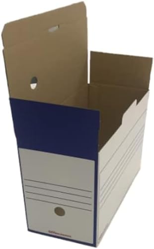 IDMENAGE Archivbox – aus rot-weißem Karton – Größe 335 x 167 x 245 mm – wird in 10er-Packungen verkauft von IDMENAGE
