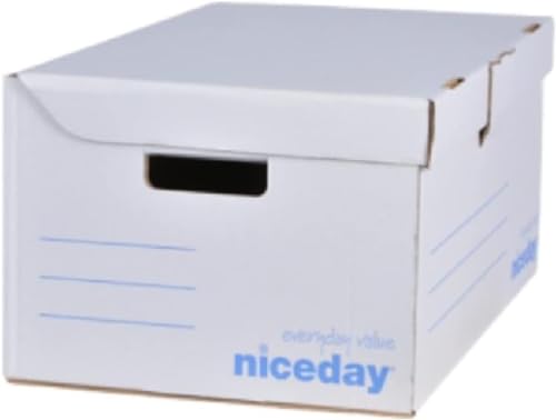 IDMENAGE Archivbox – aus weißem Karton – Größe 545 x 354 x 225 mm – wird in 10er-Packungen verkauft von IDMENAGE