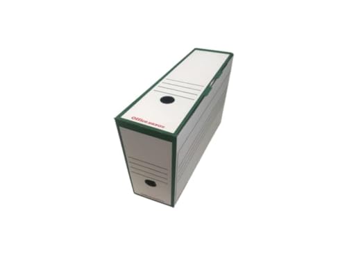 IDMENAGE Archivbox – aus weißem und blauem Karton – Maße 335 x 100 x 245 mm – wird in 12er-Packungen verkauft von IDMENAGE