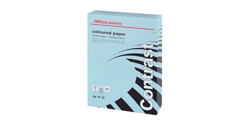 Farbpapier Office Depot A4 Bleu Pastell 160 g/Smale 250 Blätter von IDMENAGE