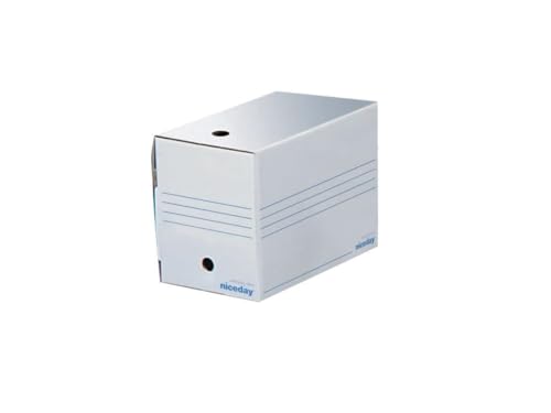 IDMENAGE Archivbox – aus weißem und blauem Karton – Größe 335 x 200 x 245 mm – wird in 10er-Packungen verkauft IDMENAGE Archivbox – aus weißem und blauem Karton – Größe 335 x 200 x 245 mm – wird in 10er-Packungen verkauft von IDMENAGE