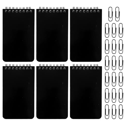 6 Stücke A7 Coil Book Und 20 Papierclips, Tragbares Notizbuch, Mini -Notizblock, Büro Und Studienschreibmal. von IDNVFY