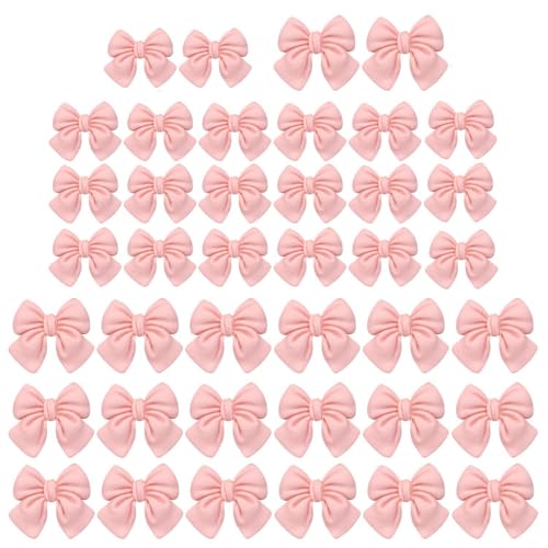 IDNVFY 40 Stücke Rosa Harzbogen, Kuchendekorations-Plug-In, Handwerksbehörde, Geeignet Für DIY-Mobiltelefonhüllen Und Haarzubehör. von IDNVFY