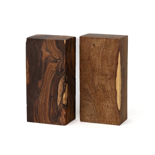 IECAP LLC 2 Stück Hartholz Eisenholz Rohlinge Exotisches Holz - Woodchucks Holz - Hartholz Holz - Naturholz für DIY Handwerk - Eisenholz Holz Drehlinge Paar - Größe 15,2 x 7,6 x 5,1 cm von IECAP LLC