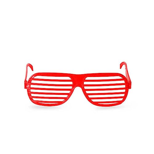 IEEDFJKK Shutter Shades Sonnenbrille Tragbare Retro Fancy Brille Kostüm Requisiten Brillen Zubehör für Holiday Party Performance, Rot von IEEDFJKK