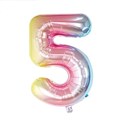 IEEDFJKK Zahlenballon, kugelförmige Geburtstagsfigur, Partyzubehör, Hochzeitsdekorationen, Jubiläumszubehör, wunderbare Verzierung, Steigungsrampe5 von IEEDFJKK