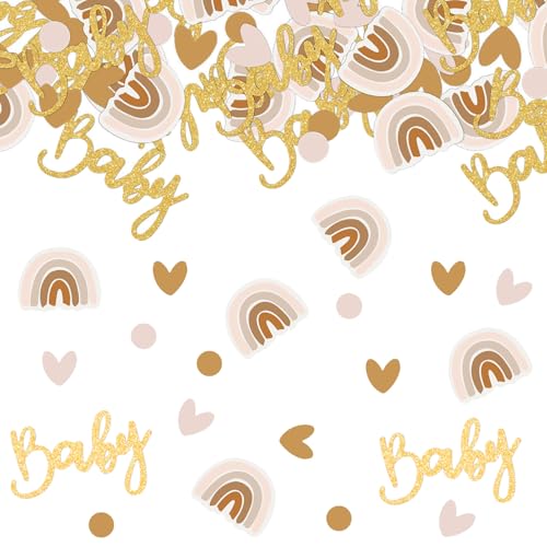 IETWATE 120 Stück Babyparty-Dekorationen, neutral, Babyparty-Tischdekorationen, Konfetti, Regenbogen und Herz, Baby-Geschlechtsoffenbarung, Dekoration, Konfetti, Glitzer, Babyparty, Gastgeschenke, IETWATE 120 Stück Babyparty-Dekorationen, neutral, Babyparty-Tischdekorationen, Konfetti, Regenbogen und Herz, Baby-Geschlechtsoffenbarung, Dekoration, Konfetti, Glitzer, Babyparty, Gastgeschenke, von IETWATE