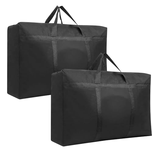 IETWATE 2 Stück Aufbewahrungstasche für Bettdecken, 1680D Oxford Heavy Big Bag, Wasserdichte Langlebige Umzugskartons Groß mit Verstärktem Griff, 100 x 55 x 26CM Große Tasche mit Reißverschluss IETWATE 2 Stück Aufbewahrungstasche für Bettdecken, 1680D Oxford Heavy Big Bag, Wasserdichte Langlebige Umzugskartons Groß mit Verstärktem Griff, 100 x 55 x 26CM Große Tasche mit Reißverschluss von IETWATE