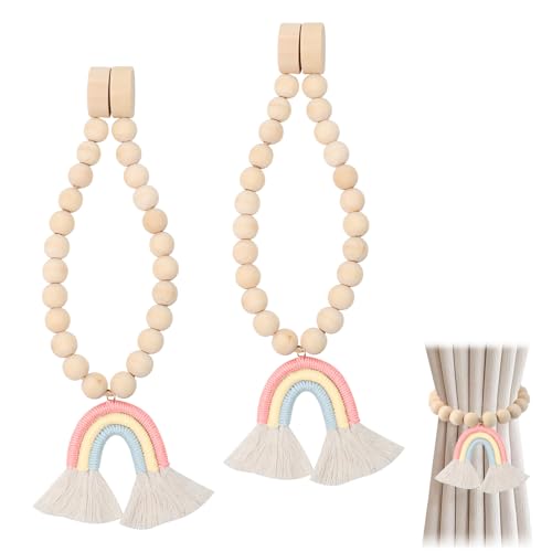 IETWATE 2 Stück Vorhang Raffhalter, Magnetische Raffhalter für Vorhänge, Kein Stanzen Vorhang Halter, Regenbogen Quasten Anhänger Raffhalter für Gardinen, für Zuhause Schlafzimmer Büro (Gelb und Blau) IETWATE 2 Stück Vorhang Raffhalter, Magnetische Raffhalter für Vorhänge, Kein Stanzen Vorhang Halter, Regenbogen Quasten Anhänger Raffhalter für Gardinen, für Zuhause Schlafzimmer Büro (Gelb und Blau) von IETWATE
