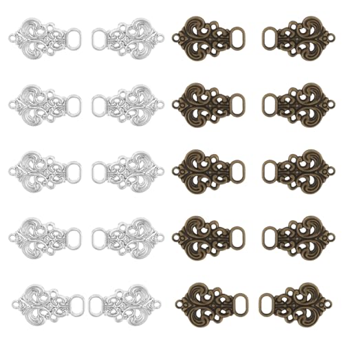 IETWATE 20 Stück Clips für Kleidung, 33 x 21mm Trachtenknöpfe, Metall Miederhaken Dirndl, Hübsche Dirndl Knöpfe, für Dirndl Tracht Mieder Coursage Trachtenmode Trachtenrock IETWATE 20 Stück Clips für Kleidung, 33 x 21mm Trachtenknöpfe, Metall Miederhaken Dirndl, Hübsche Dirndl Knöpfe, für Dirndl Tracht Mieder Coursage Trachtenmode Trachtenrock von IETWATE