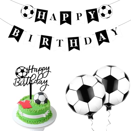 IETWATE Fußball Geburtstagsdekorationen, Jungen und Mädchen Fußball Party Dekorationen, Hängende Fußball Geburtstag Banner, Aluminiumfolie Fußball Luftballons, für Fußballfans Geburtstagsfeier IETWATE Fußball Geburtstagsdekorationen, Jungen und Mädchen Fußball Party Dekorationen, Hängende Fußball Geburtstag Banner, Aluminiumfolie Fußball Luftballons, für Fußballfans Geburtstagsfeier von IETWATE