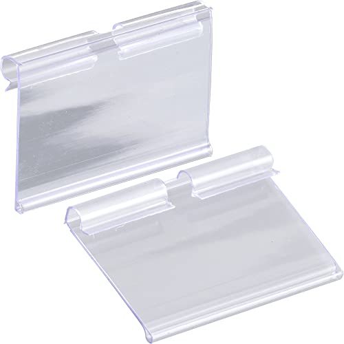 50 Stück Kunststoff-Etikettenhalter, transparenter Drahtregal, Etikettenhalter, Einzelhandelspreiskarten, zum Anklippen, für Warenschild, Anhänger, Clips für Einzelhandel, Aufbewahrungskorb, 6x4.2 cm 50 Stück Kunststoff-Etikettenhalter, transparenter Drahtregal, Etikettenhalter, Einzelhandelspreiskarten, zum Anklippen, für Warenschild, Anhänger, Clips für Einzelhandel, Aufbewahrungskorb, 6x4.2 cm von IFAMIO