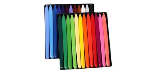 Buntstifte berühren nicht die Hände, waschbares Malzubehör (Dreiecksmalstift 24 Farben + 3 Farbbücher (48 Seiten) + 1 Bleistift (Dreiecksmalstift 24 Farben + 3 Farbbücher (48 Seiten) + 1 Bleistift von IFGSEQQQ