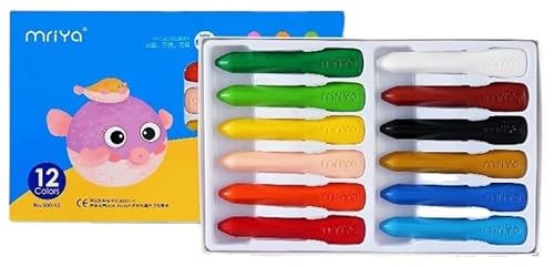 IFGSEQQQ Buntstifte berühren nicht die Hände, waschbares Malzubehör (Dreiecksmalstift, 24 Farben, 3 Farbbücher (48 Seiten) + 1 Bleistift (12 Farben + 3 Farbbücher (48 Seiten) + 1 Bleistift von IFGSEQQQ