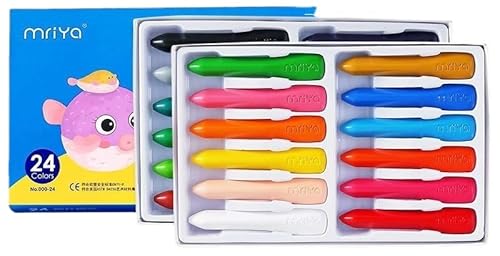 IFGSEQQQ Buntstifte berühren nicht die Hände, waschbares Malzubehör (Dreiecksmalstift, 24 Farben, 3 Farbbücher (48 Seiten) + 1 Bleistift (24 Farben + 10 farbige Bücher (160 Seiten)) von IFGSEQQQ