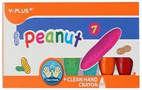 IFGSEQQQ Classic Peanut Crayon 36 Farben, nicht schmutzig, Kinderpinsel-Set, Farbe, antihaftbeschichtet, Handkreide (klassische Erdnussmalstifte, 12 Farben) (Erdnussmalstift, 7 Farben) von IFGSEQQQ