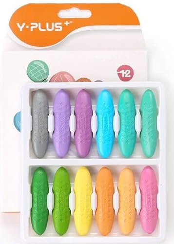 IFGSEQQQ Classic Peanut Crayon 36 Farben, nicht schmutzig, Kinderpinsel-Set, Farbe, antihaftbeschichtet, Handkreide (klassische Erdnussmalstifte, 12 Farben) (Macaron, 12 Farben) von IFGSEQQQ
