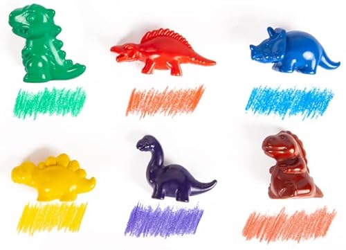 IFGSEQQQ Dinosaurier-Bleistift-Set für Kinder, 6 Farben, für Schüler werden keine schmutzigen Hände schmutzig, Öl-Pastellfarben-Set (6-farbiger Dinosaurier) (6-farbiger Dinosaurier) von IFGSEQQQ