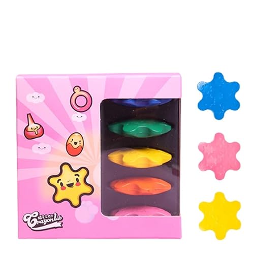 IFGSEQQQ Kinder 6-farbige Schneeflocken-Malstifte und Ölmalstifte (6-farbige Schneeflocke) (6 Farben Schneeflocke) von IFGSEQQQ