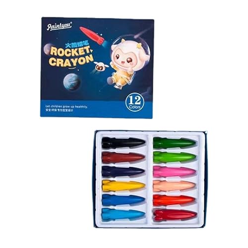 IFGSEQQQ Rocket Crayons 8/12/24/36 Farben, antihaftbeschichtet, Malset (24 Farben) (12 Farben) von IFGSEQQQ