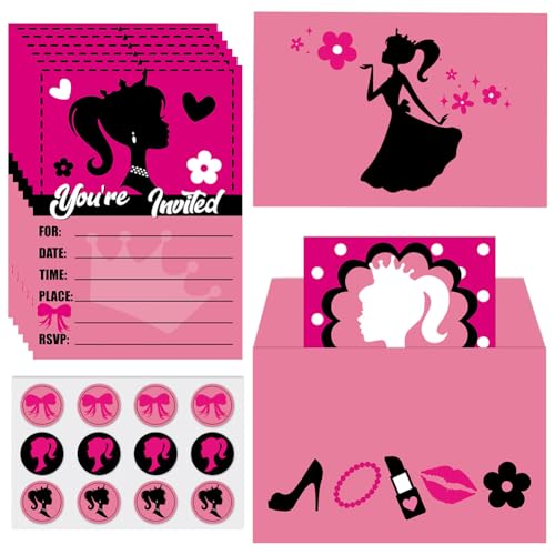 IFHDO Prinzessin Einladungskarten Einladungskarte Set, 36 Einladungskarten-Set, Party Einladungsschreiben, Partyeinladungen, Festliche Feste, Themenparty, Einladungskarten Junge und Mädchen IFHDO Prinzessin Einladungskarten Einladungskarte Set, 36 Einladungskarten-Set, Party Einladungsschreiben, Partyeinladungen, Festliche Feste, Themenparty, Einladungskarten Junge und Mädchen von IFHDO