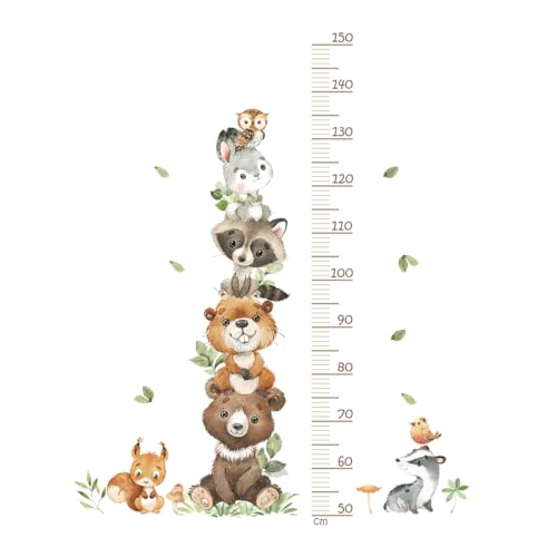 Kinder Höhe Diagramm Wandtattoo Messlatte Süße Cartoon Tiere Wald Wandaufkleber, Abnehmbar DIY Wandbild Wandsticker für Kinderziemmer Babyzimmer Dekoration Kinder Höhe Diagramm Wandtattoo Messlatte Süße Cartoon Tiere Wald Wandaufkleber, Abnehmbar DIY Wandbild Wandsticker für Kinderziemmer Babyzimmer Dekoration von IFUDE
